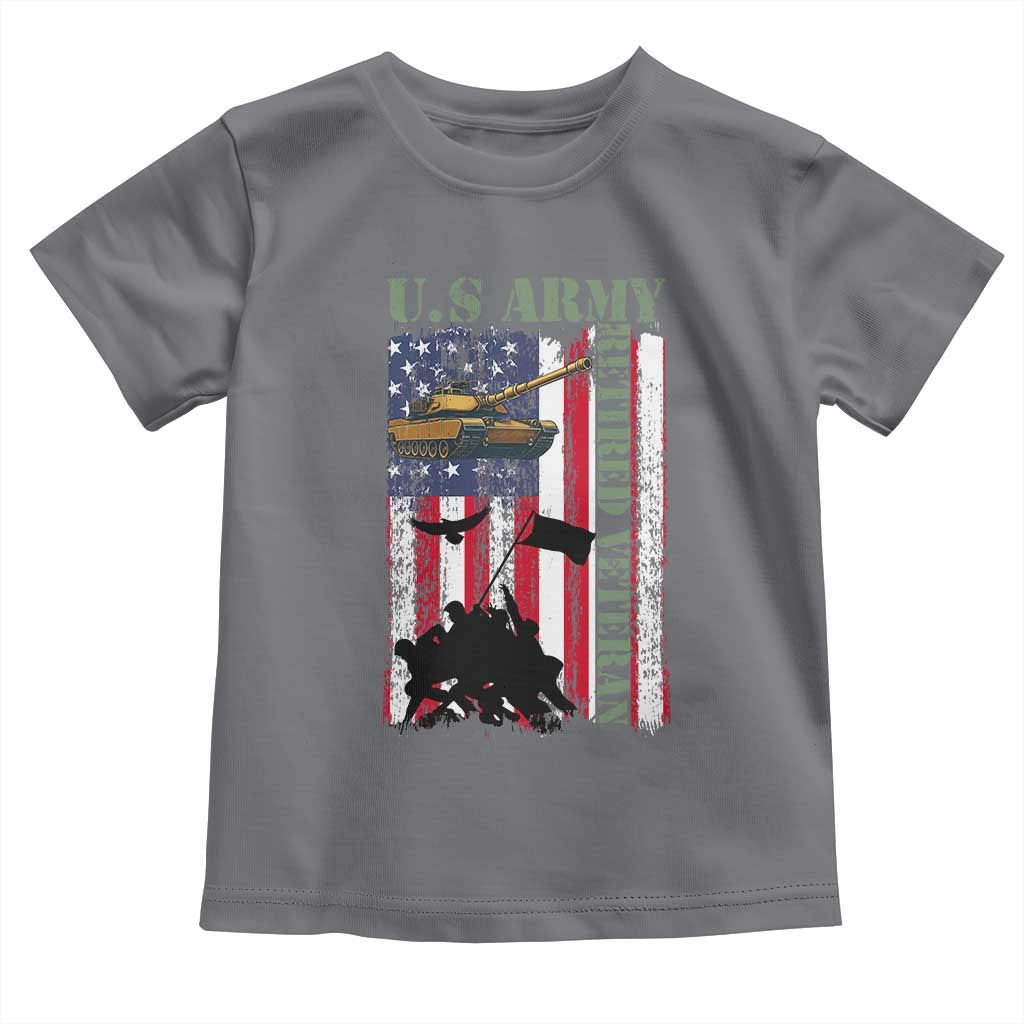 Retired Army Toddler T Shirt American Flag US Patriotic USA Pride - Wonder Print Shop
