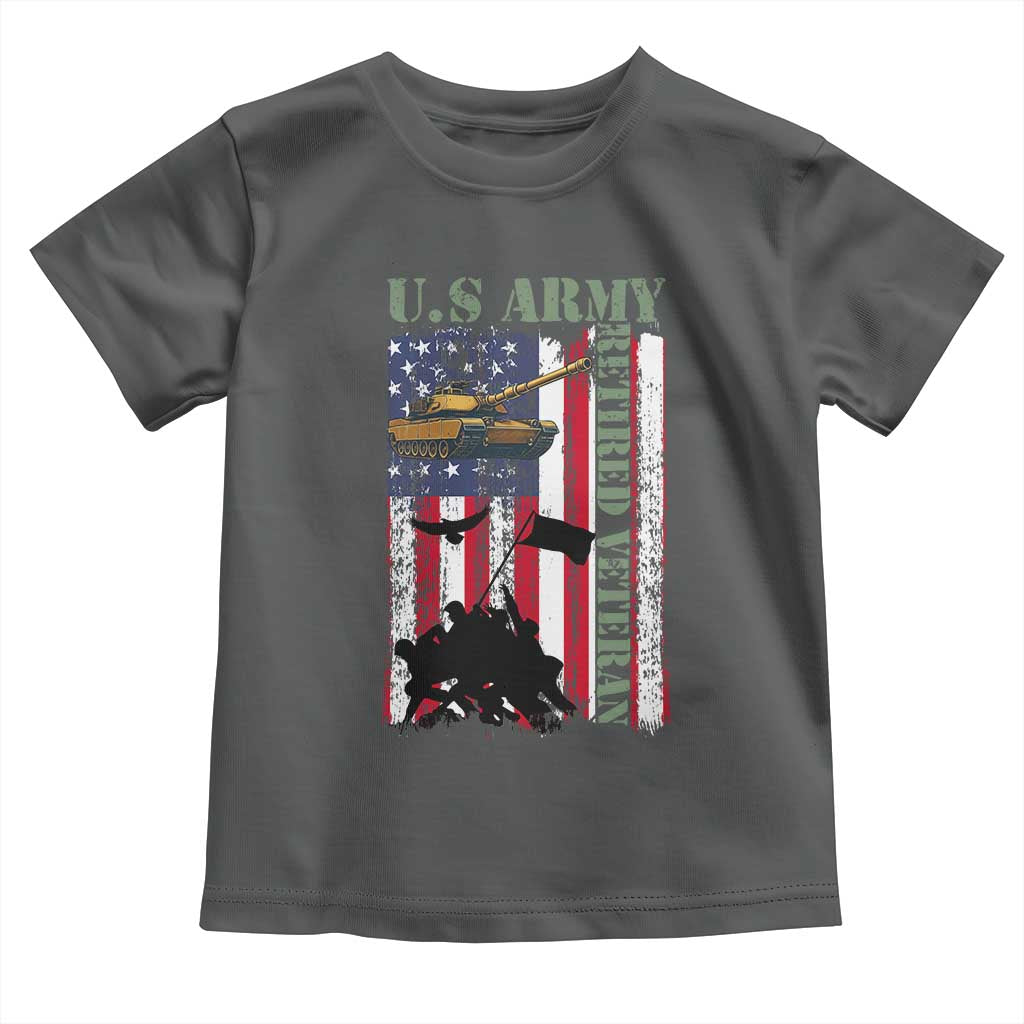 Retired Army Toddler T Shirt American Flag US Patriotic USA Pride - Wonder Print Shop