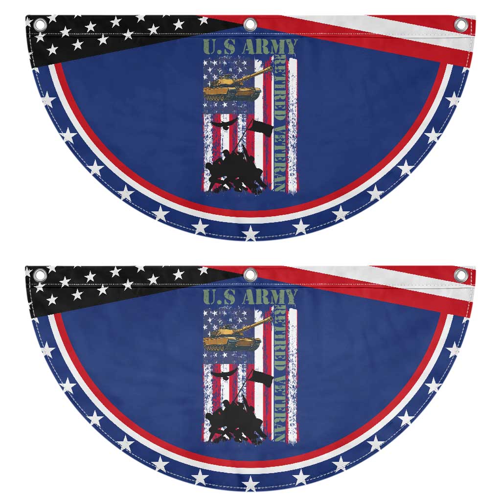 Retired Army Patriotic Fan Flag American Flag USA Pride