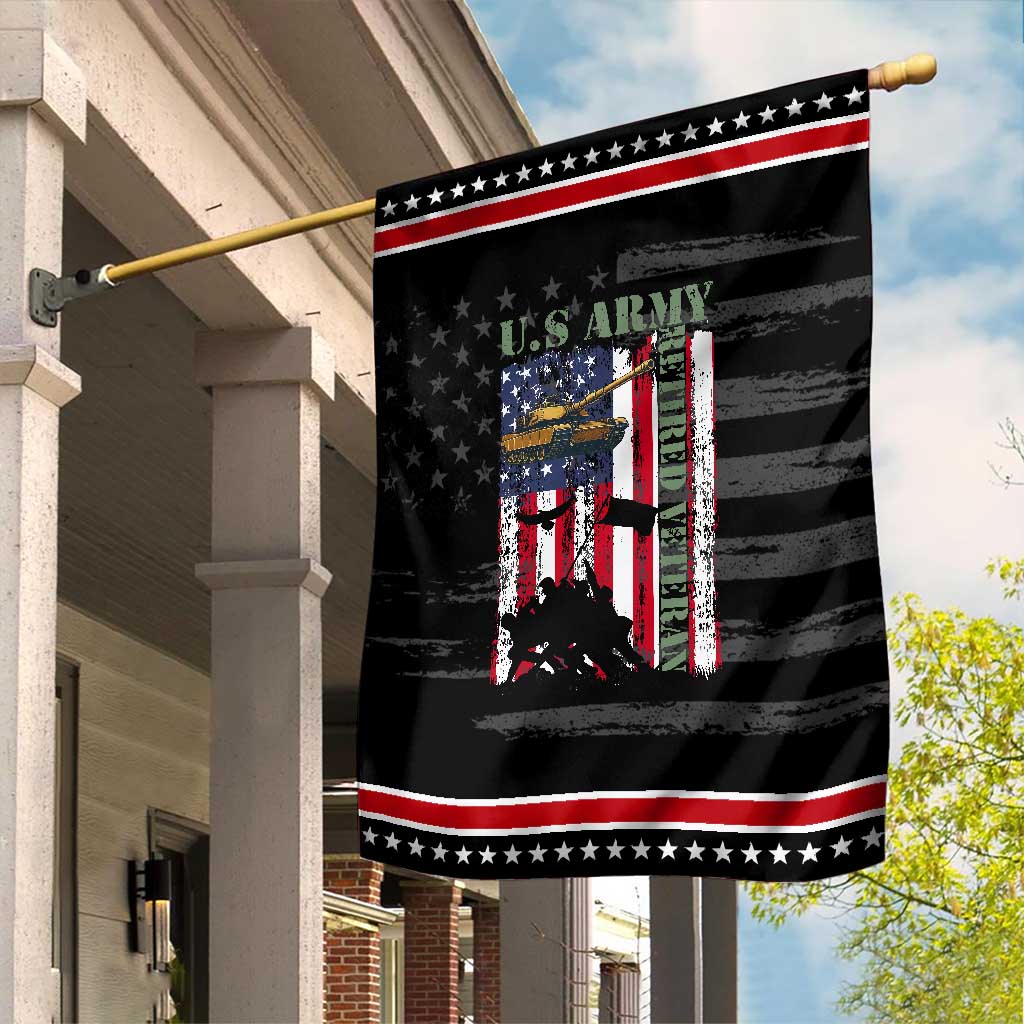 Retired Army Garden Flag American Flag US Patriotic USA Pride