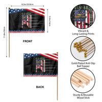 Retired Army Patriotic Handheld Flag American Flag US Patriotic USA Pride TS12