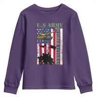 Retired Army Youth Sweatshirt American Flag US Patriotic USA Pride - Wonder Print Shop