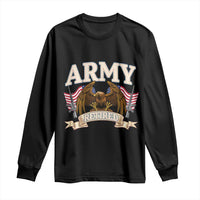 Retirement Army Veteran Long Sleeve Shirt American Flag USA Patriotic - Wonder Print Shop