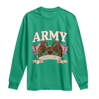 Retirement Army Veteran Long Sleeve Shirt American Flag USA Patriotic - Wonder Print Shop