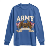 Retirement Army Veteran Long Sleeve Shirt American Flag USA Patriotic - Wonder Print Shop