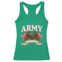 Retirement Army Veteran Racerback Tank Top American Flag USA Patriotic - Wonder Print Shop