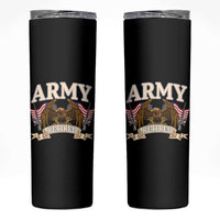 Retirement Army Veteran Skinny Tumbler American Flag USA Patriotic