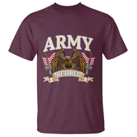 Retirement Army Veteran T Shirt American Flag USA Patriotic - Wonder Print Shop