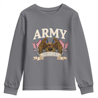 Retirement Army Veteran Youth Sweatshirt American Flag USA Patriotic - Wonder Print Shop