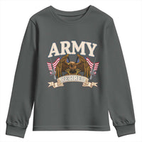 Retirement Army Veteran Youth Sweatshirt American Flag USA Patriotic - Wonder Print Shop