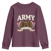 Retirement Army Veteran Youth Sweatshirt American Flag USA Patriotic - Wonder Print Shop