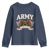 Retirement Army Veteran Youth Sweatshirt American Flag USA Patriotic - Wonder Print Shop