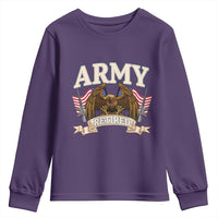 Retirement Army Veteran Youth Sweatshirt American Flag USA Patriotic - Wonder Print Shop