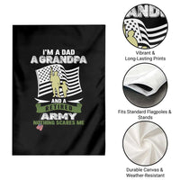 Retired Army Garden Flag Funny I Am A Dad A Grandpa Nothing Scares Me - Wonder Print Shop