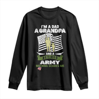 Retired Army Long Sleeve Shirt Funny I Am A Dad A Grandpa Nothing Scares Me - Wonder Print Shop