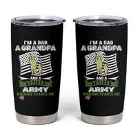 Retired Army Tumbler Cup Funny I Am A Dad A Grandpa Nothing Scares Me