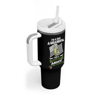Retired Army Tumbler With Handle Funny I Am A Dad A Grandpa Nothing Scares Me