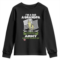 Retired Army Youth Sweatshirt Funny I Am A Dad A Grandpa Nothing Scares Me - Wonder Print Shop