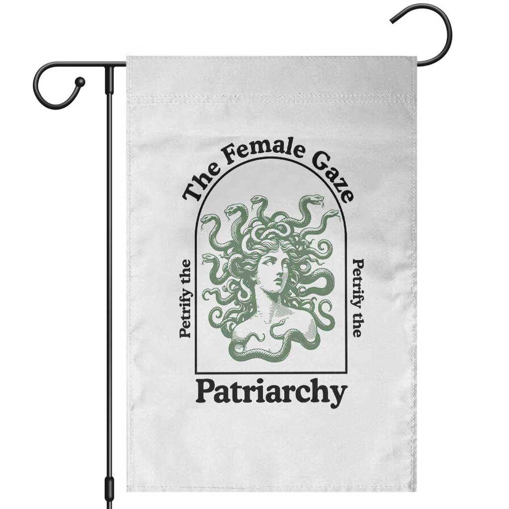Feminist Garden Flag The Female Gaze Petrify The Patriarchy Mythology Medusa - Wonder Print Shop