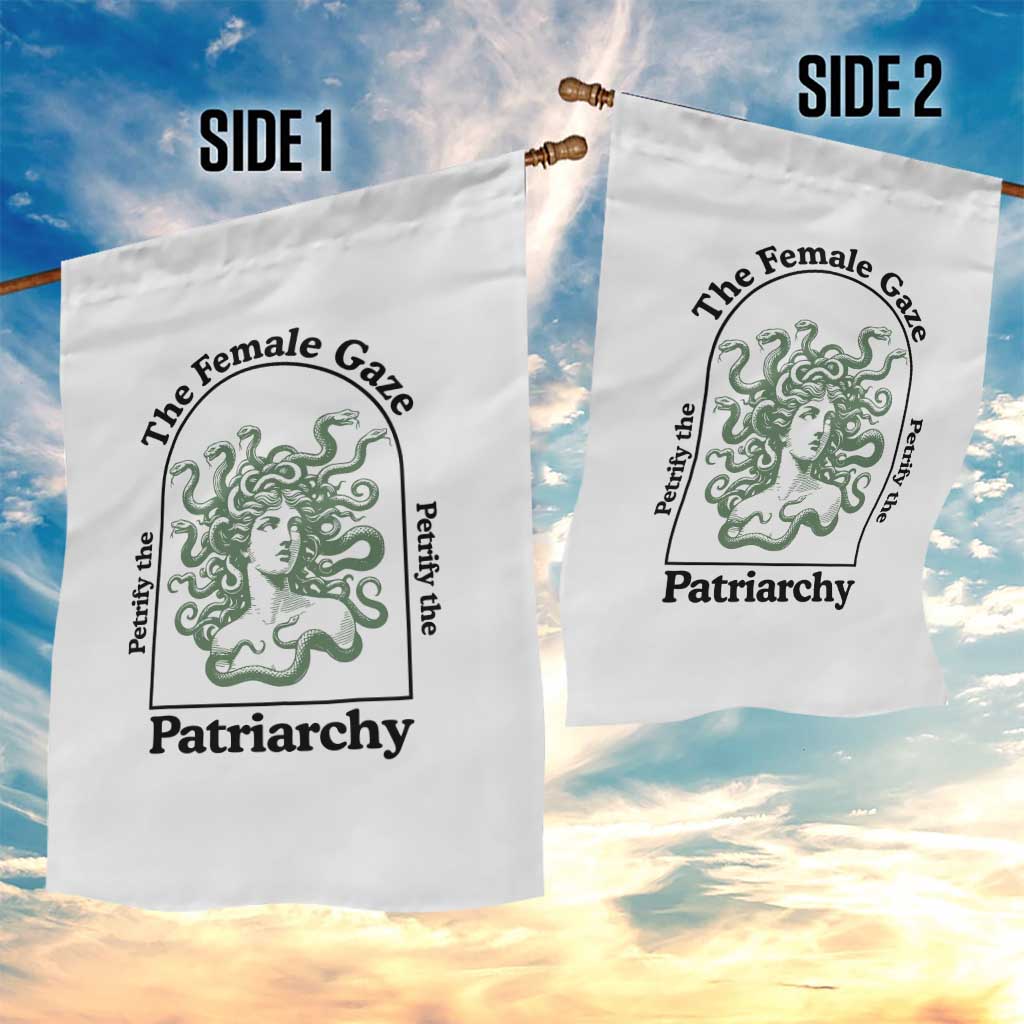 Feminist Garden Flag The Female Gaze Petrify The Patriarchy Mythology Medusa - Wonder Print Shop