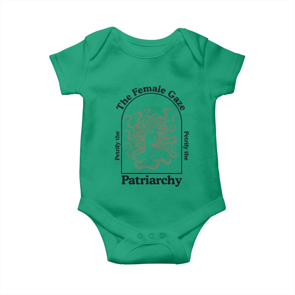 Feminist Baby Onesie The Female Gaze Petrify The Patriarchy Mythology Medusa - Wonder Print Shop