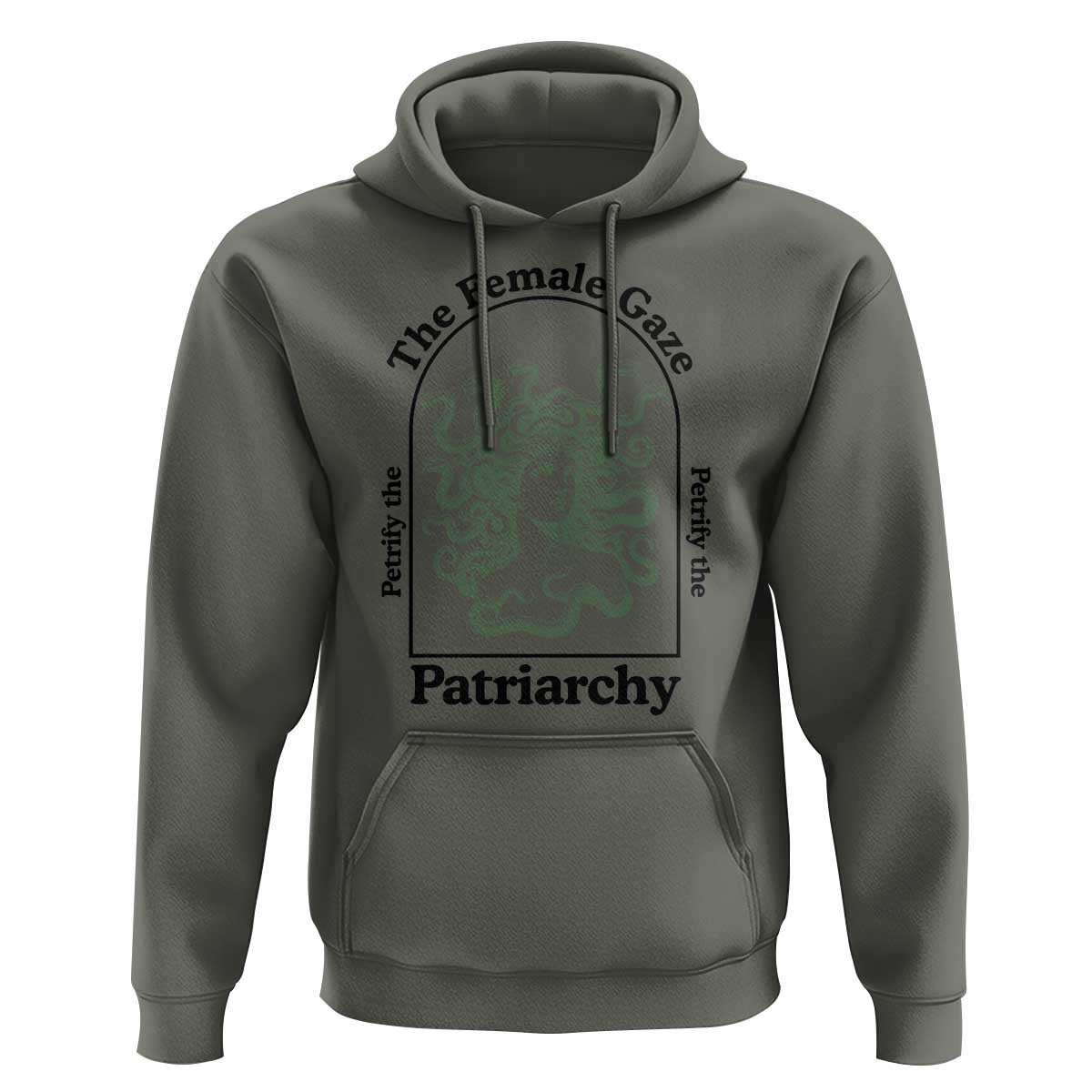 Feminist Hoodie The Female Gaze Petrify The Patriarchy Mythology Medusa - Wonder Print Shop