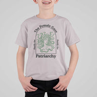 Feminist T Shirt For Kid The Female Gaze Petrify The Patriarchy Mythology Medusa - Wonder Print Shop