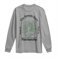 Feminist Long Sleeve Shirt The Female Gaze Petrify The Patriarchy Mythology Medusa - Wonder Print Shop