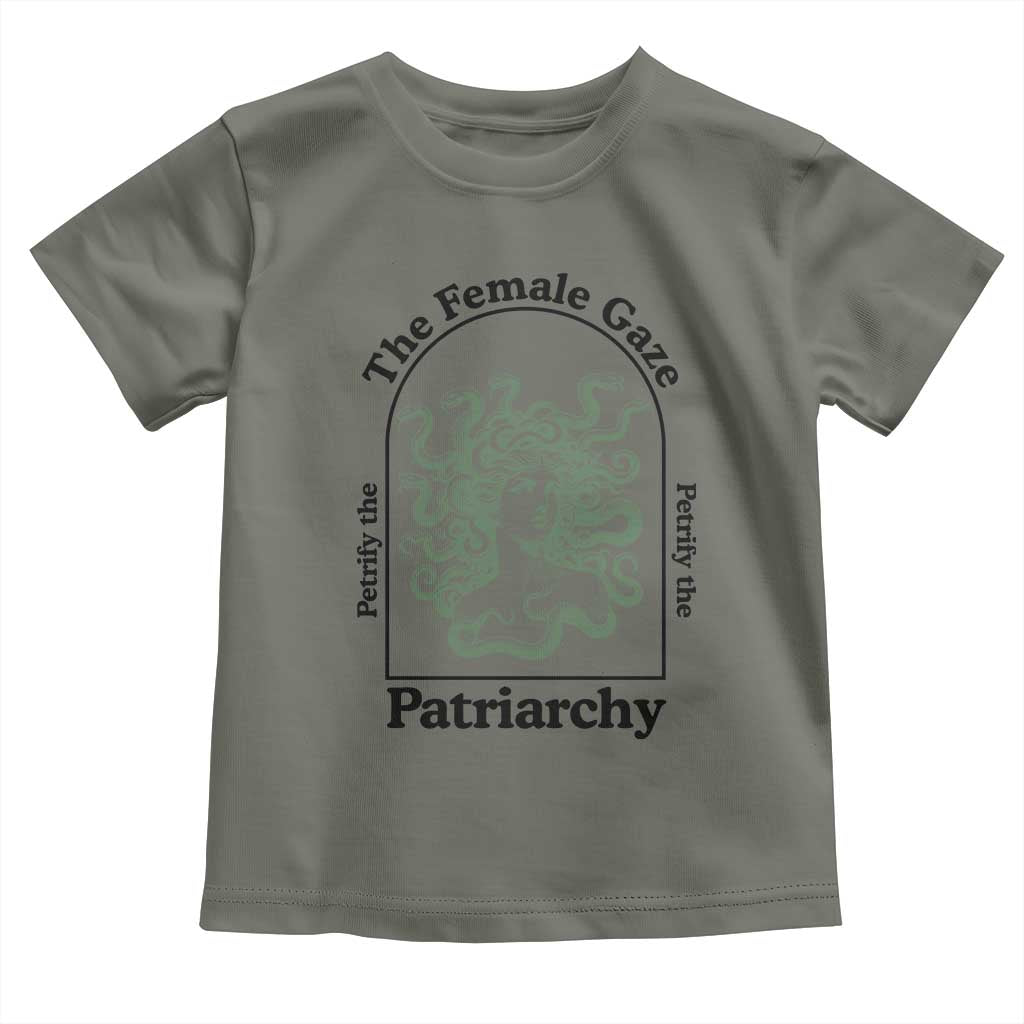 Feminist Toddler T Shirt The Female Gaze Petrify The Patriarchy Mythology Medusa - Wonder Print Shop