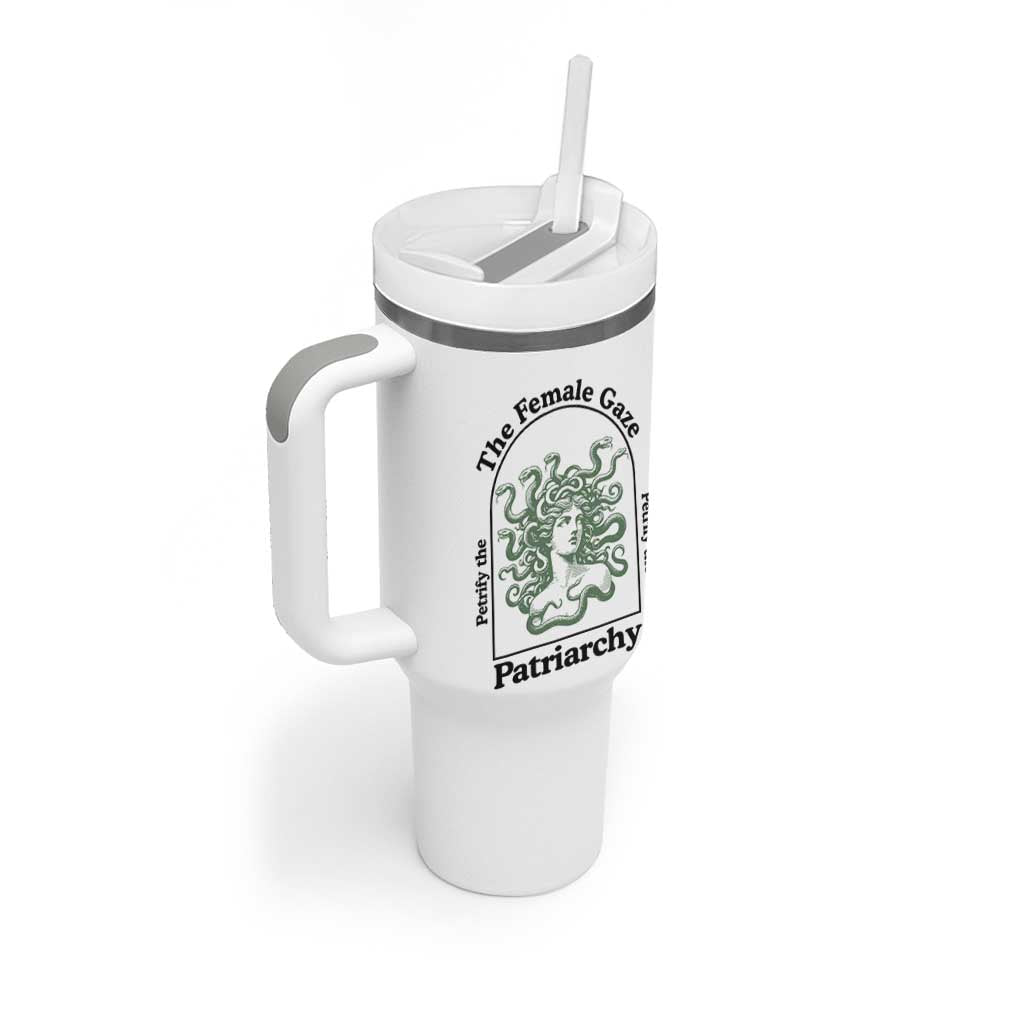 Feminist Tumbler With Handle The Female Gaze Petrify The Patriarchy Mythology Medusa