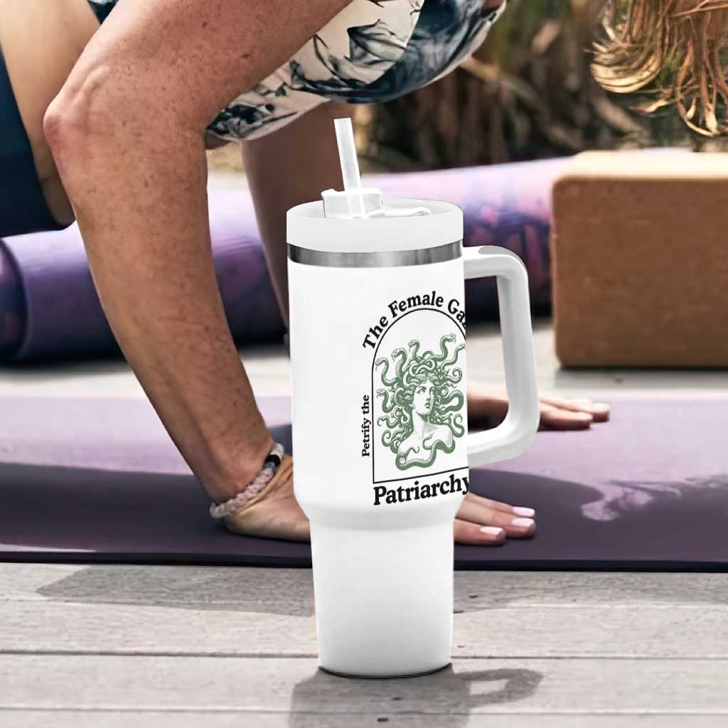 Feminist Tumbler With Handle The Female Gaze Petrify The Patriarchy Mythology Medusa