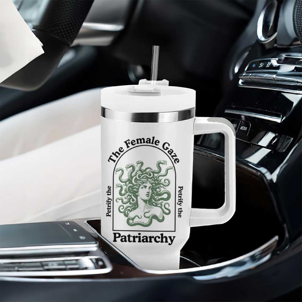 Feminist Tumbler With Handle The Female Gaze Petrify The Patriarchy Mythology Medusa