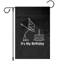 Dabbing Stickman Party Humor Gift Garden Flag It Is My Birthday