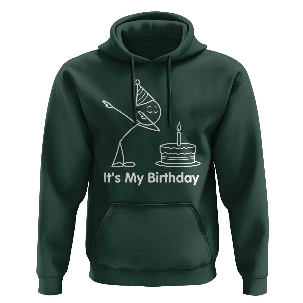 Dabbing Stickman Party Humor Gift Hoodie It Is My Birthday