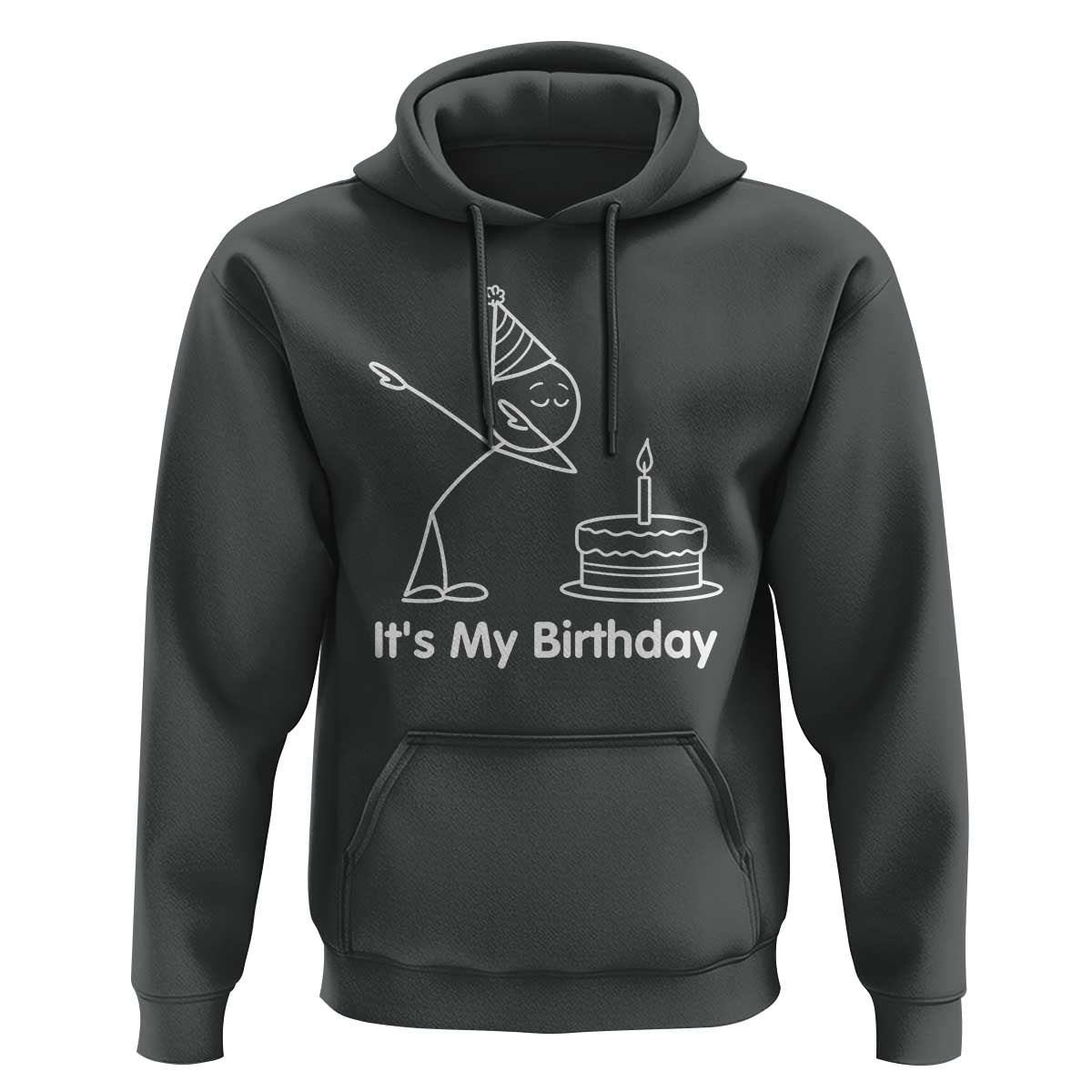 Dabbing Stickman Party Humor Gift Hoodie It Is My Birthday