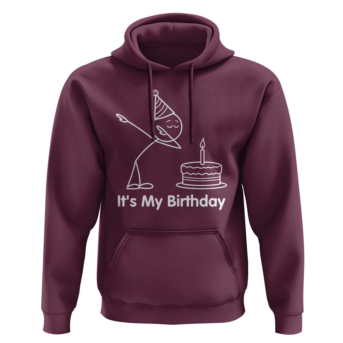 Dabbing Stickman Party Humor Gift Hoodie It Is My Birthday