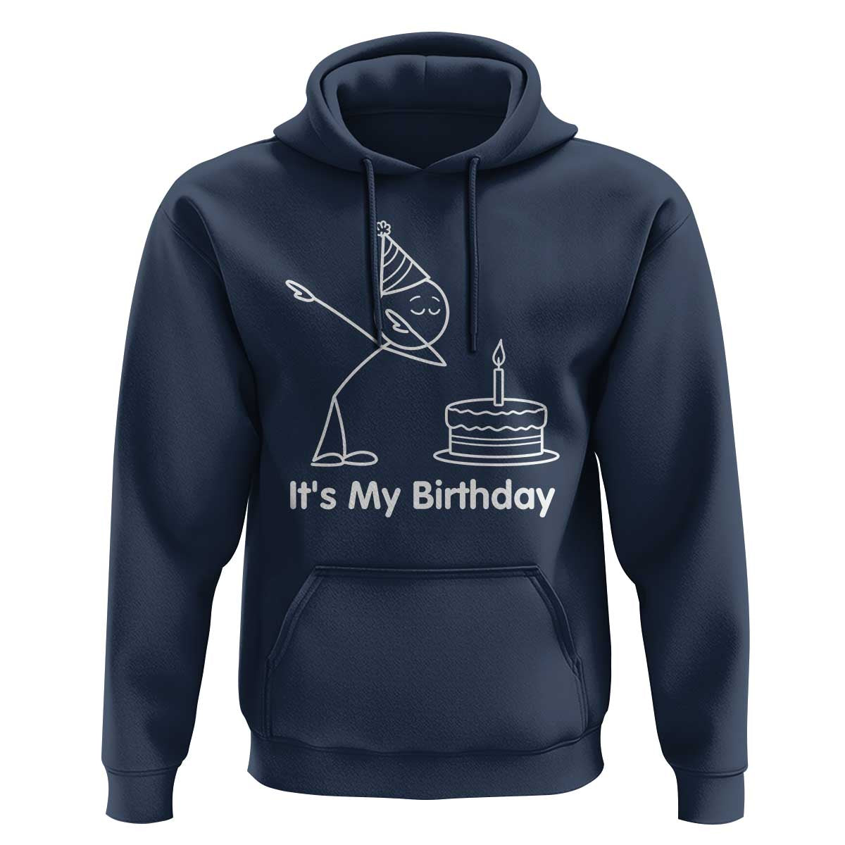 Dabbing Stickman Party Humor Gift Hoodie It Is My Birthday