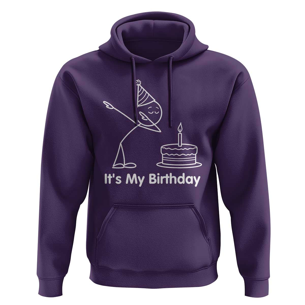 Dabbing Stickman Party Humor Gift Hoodie It Is My Birthday