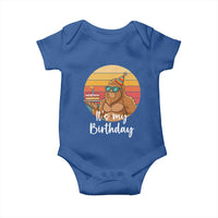 It Is My Birthday Baby Onesie Funny Bigfoot Blowing Candle Birthday Cake