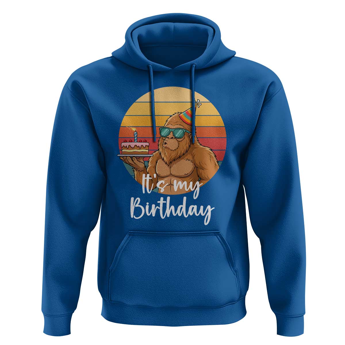 It Is My Birthday Hoodie Funny Bigfoot Blowing Candle Birthday Cake