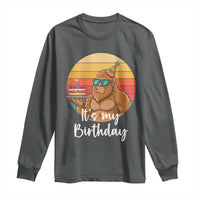 It Is My Birthday Long Sleeve Shirt Funny Bigfoot Blowing Candle Birthday Cake