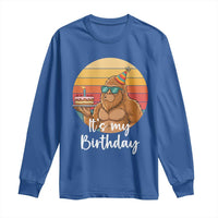 It Is My Birthday Long Sleeve Shirt Funny Bigfoot Blowing Candle Birthday Cake