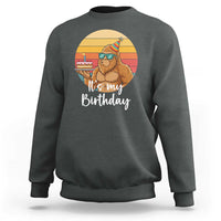 It Is My Birthday Sweatshirt Funny Bigfoot Blowing Candle Birthday Cake