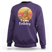 It Is My Birthday Sweatshirt Funny Bigfoot Blowing Candle Birthday Cake