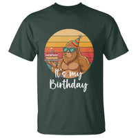 It Is My Birthday T Shirt Funny Bigfoot Blowing Candle Birthday Cake