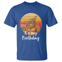 It Is My Birthday T Shirt Funny Bigfoot Blowing Candle Birthday Cake
