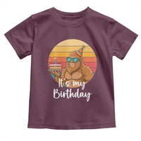 It Is My Birthday Toddler T Shirt Funny Bigfoot Blowing Candle Birthday Cake