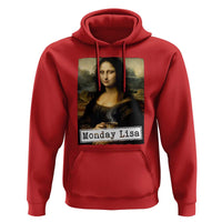 Monday Lisa Coffee Lover Hoodie Funny Mona Lisa Art Parody Graphic Tired Work