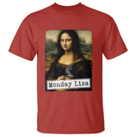 Monday Lisa Coffee Lover T Shirt Funny Mona Lisa Art Parody Graphic Tired Work