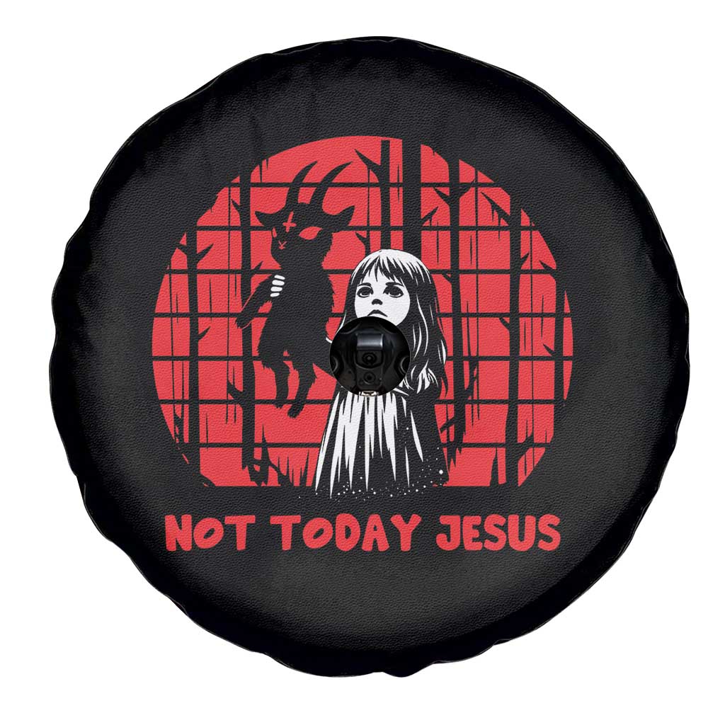 Not Today Jesus Spare Tire Cover Gothic Dark Art Pastel Goth Creepy Graphic